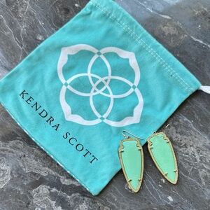 Kendra Scott Mint Green Arrowhead Earrings